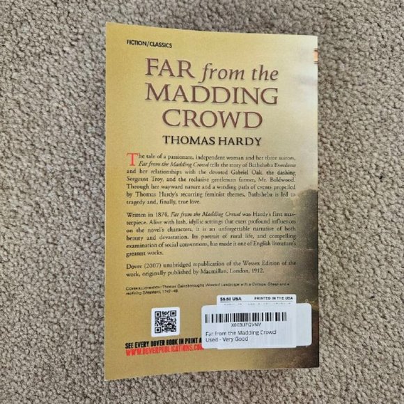 4/$20 Far from the Madding Crowd by Thomas Hardy -‎ Paperback - Picture 3 of 5